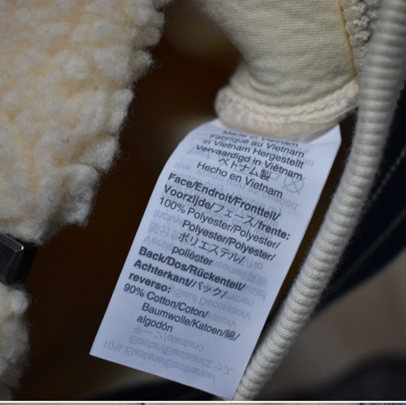 - Madewell Sherpa Varsity Bomber Jacket - Picture 9 of 9